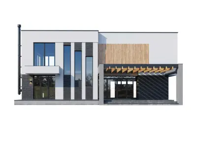 Modern house Max with BLENDER file 3D model