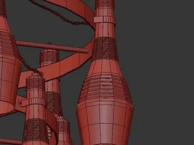 Loft chandelier 3D model
