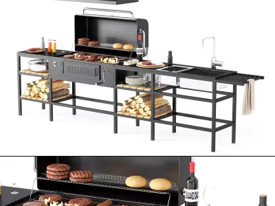 Barbecue 48 3D model