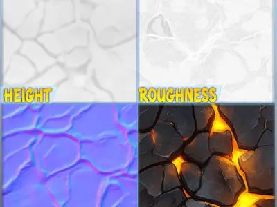 Stylized Lava Seamless Texture Texture