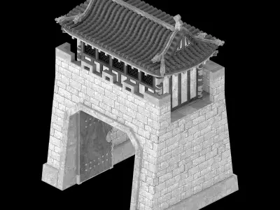 Beijing City - City Gate 02 3D model