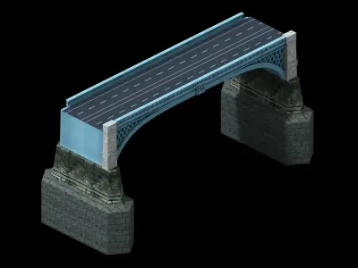 Future World - Bridge Pier 01 3D model