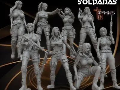 WARRIORS SOLDIERS FOR RPG 3D print model