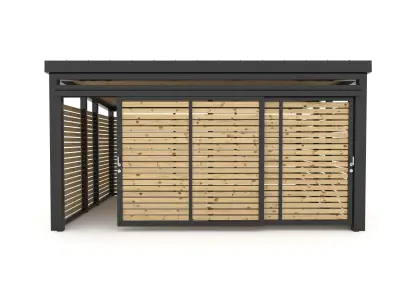 Lockable Bin Storage Shed 3D model