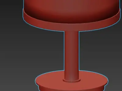 SHADY brass table lamp with shade 3D model