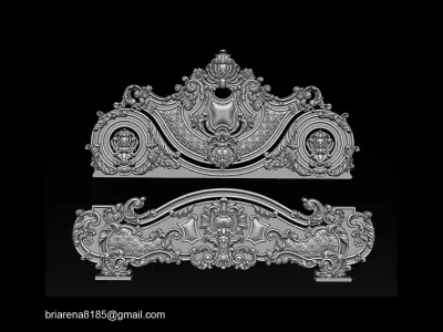 Classic Bed  3D relief models 3D print model