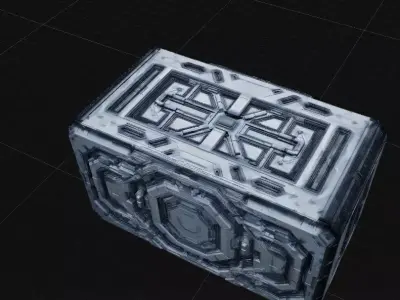 Sci-Fi Box Panel Game Ready Environment Asset 3D Model Low-poly 3D model
