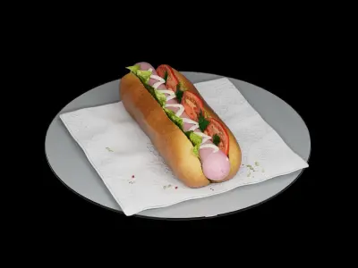 Hotdog third 3D model