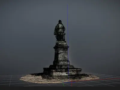 The statue of Szondy Gyorgy 3D model