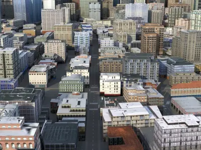 City 72 Low-poly 3D model