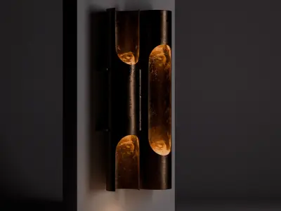 Art Deco Wall Sconce Low-poly 3D model