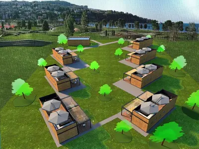 hostel and SPA mobile home  version 3d model Low-poly 3D model