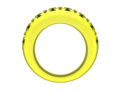 Modern Openwork Band Ring Jewelry 3D Model  4904 3D print model