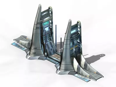 Space Station - Ground Function Gate 01 3D model