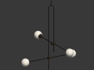 XYZ Chandelier Unique Minimalist Pendant Lamp  3D model
