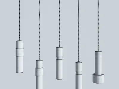 Series suspensions light 3D model