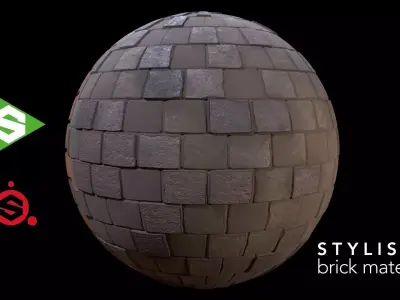 Slylised Brick Wall Material Texture