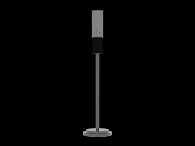 Touchless Power Mist Feature Floor Stand Hand Sanitizer 3D model