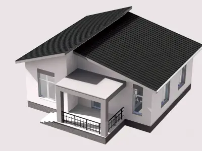 houses Low-poly 3D model