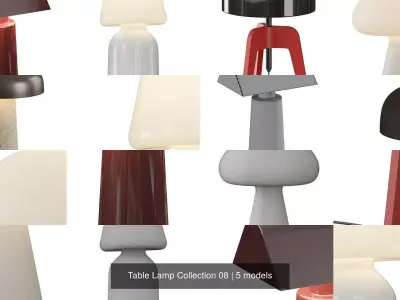 Table Lamp Collection 08 3D Model Pack