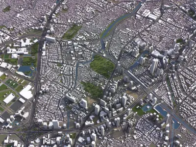 Jakarta - 3D City Model Low-poly 3D model purchase