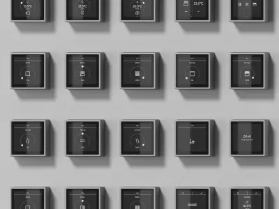 JUNG LS Cube LS Touch smart KNX kit 54 items 3D model