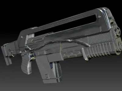 alien romulus inspired pulse rifle 3D print model