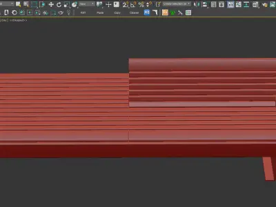 Modern Bench Seating Furniture 3D model
