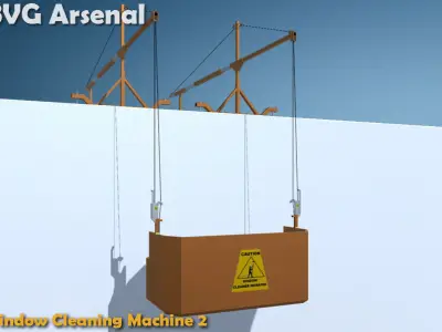 Window Cleaning Machine 2 - HQ Low-poly 3D model