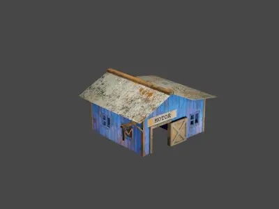 Motor Workshop Low-poly 3D model