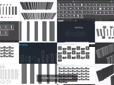 Profile Drawings 3D Model Pack
