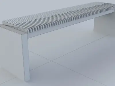 bench 01 Low-poly 3D model