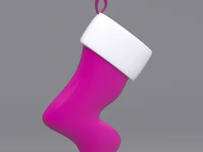 Christmas Stockings pink 3D model
