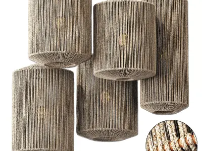 Lamp barrel big rope n1 3D model