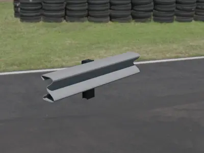 The Road Side Barrier  3D model