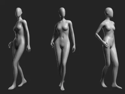  Animated Female Mesh 14 poses v3 