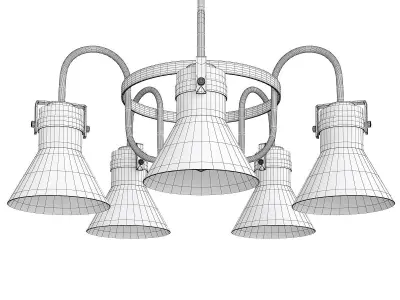  Seafarer 5 Light Chandelier Low-poly 3D model