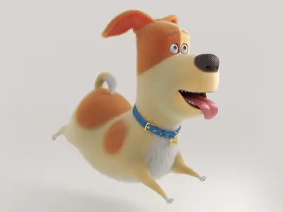  Cartoon Dog Rigged 
