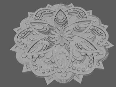 rosette flower 3D model 34