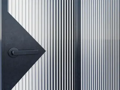 Interior Door Metal Set 02 3D model