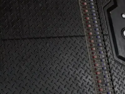 Black Metal Plate PBR Seamless Texture