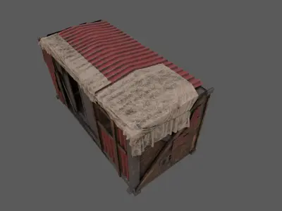 Container house Low-poly 3D model