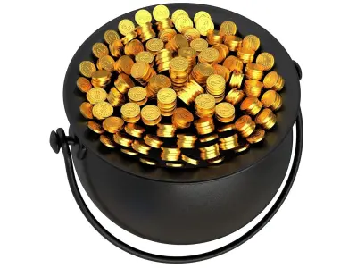Pot of Gold 03 3D model
