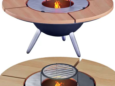 grill table 3D model