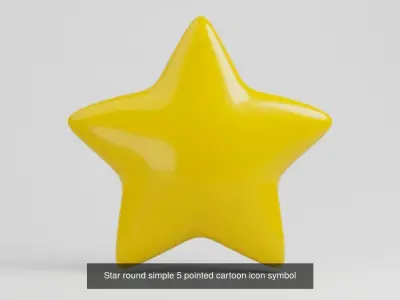 Collection of stars simple cartoon 3D Model Pack