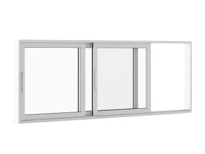 Sliding Metal Window 3520mm x 1283mm 3D model