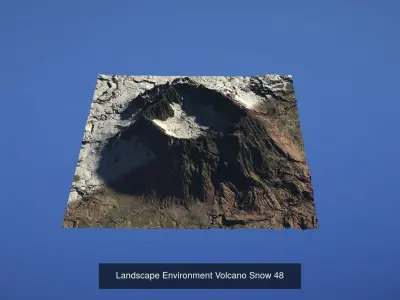 5 Landscape Environment Volcano Snow Volume 10 3D Model Pack