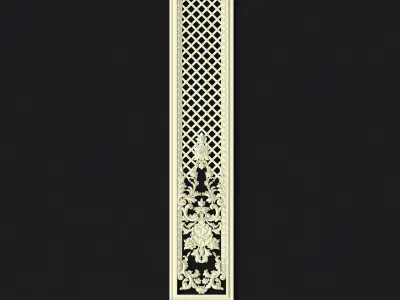 dekor ornate gold letter 3D model