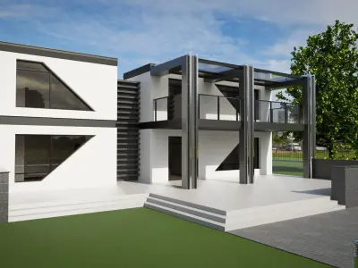 Modern house 3D model