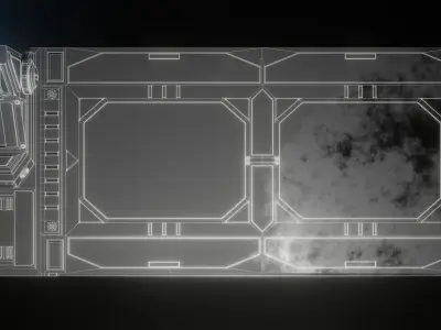 Sci-fi laboratory work room 3D model